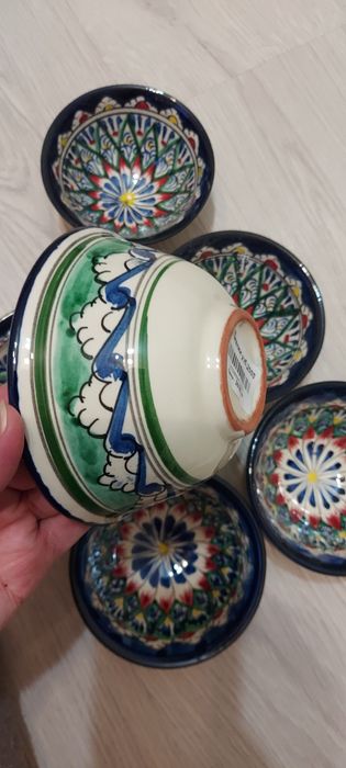 Узбекский Табақ, пиалки и чайник