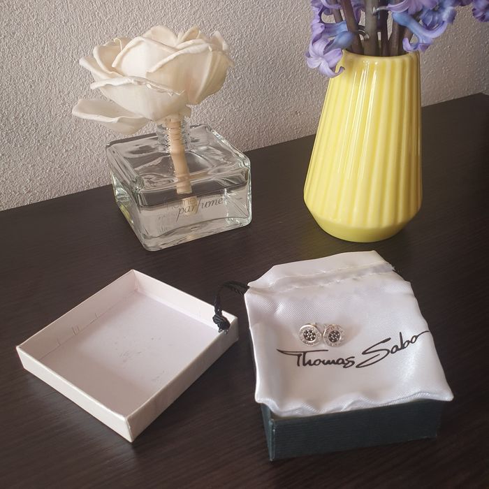 Cercei Thomas Sabo Argint 925 pietre zirconiu negru