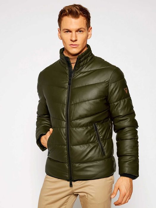 Guess Faux Leather Jacket ОРИГИНАЛ мъжко зимно кожено яке/еко кожа - М