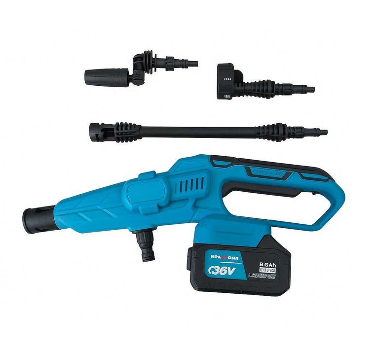 Водоструйка 6в1 Kraft, акумулаторна, 36VDC, 8Ah,15bar,1600W