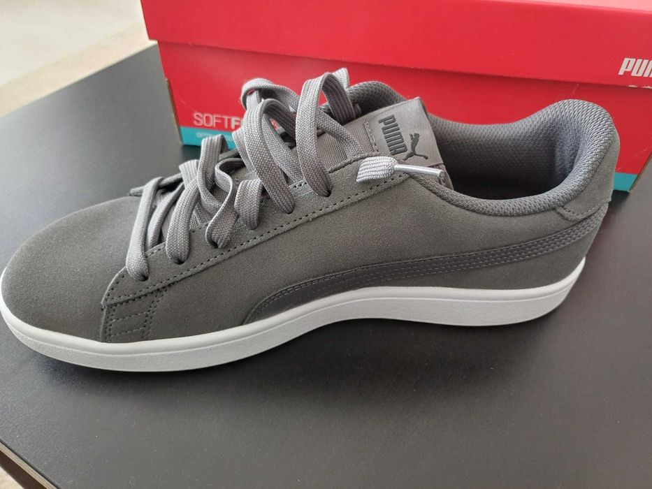 Puma Soft Foam+ ,gri,model piele intoarsa,originali,noi