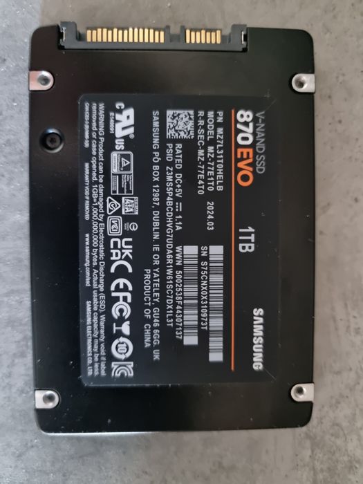 Samsung evo SSD 1TB