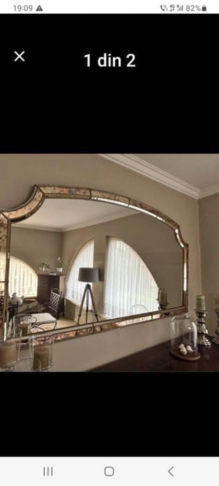 Oglinda cristal model deosebit, fara defecte  1.8 M latime / 1 M înălț
