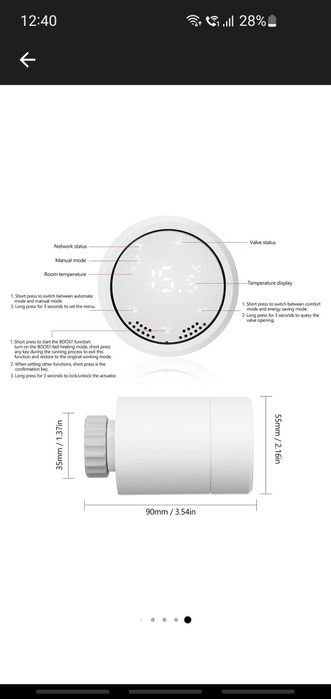 Termostat calorifer programabil zigbee tuya alexa electrovalva