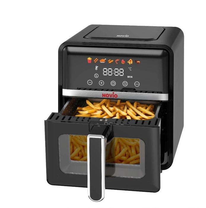 Set Nou Air Fryer Novio StonePro 5-8L 1400w Friteuza cu aer cald