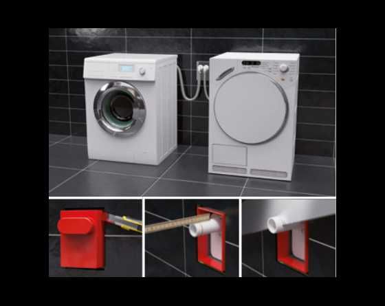 Sifon ingropat HL4000 pentru masina/masini de spalat sau lavoar