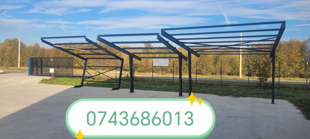 Pergola auto, carport suport panouri fotovoltaice