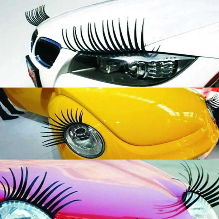 Декоративни мигли за автомобилни фарове - 2 бpoя.