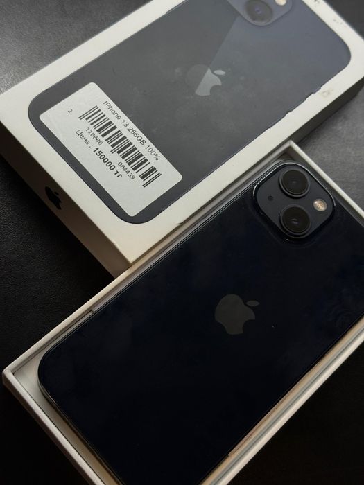 Iphone 13, 256гб, 100% акб, Kaspi 0-0-24