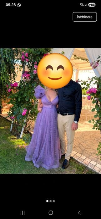 Rochie mov din tul