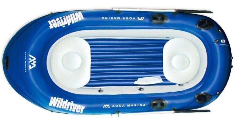 Barca gonflabila pneumatica aqua-marina-wildriver-2-persoane-barca-cu-accesorii-283cm-blue