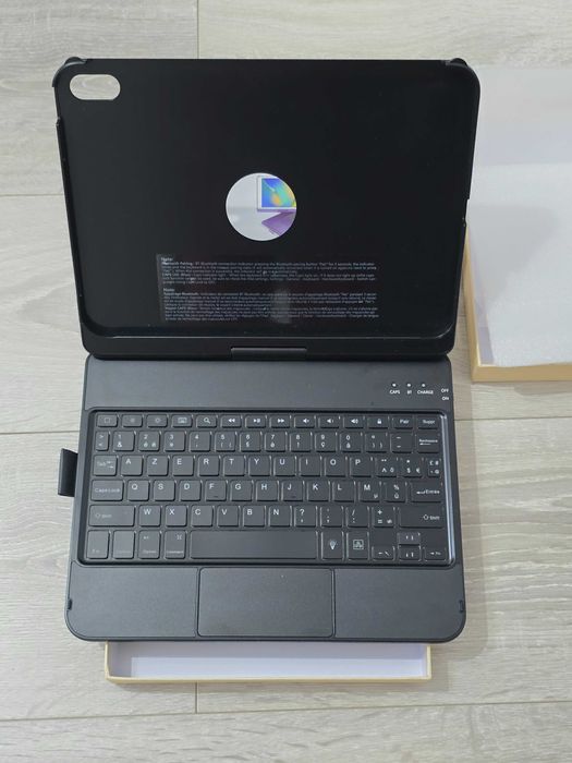 Tastatură Bluetooth cu Touchpad, Carcasă–Rotație 360°–iPad 10/11