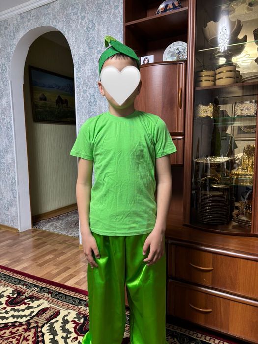 Детский карнавальный костюм овоща гороха