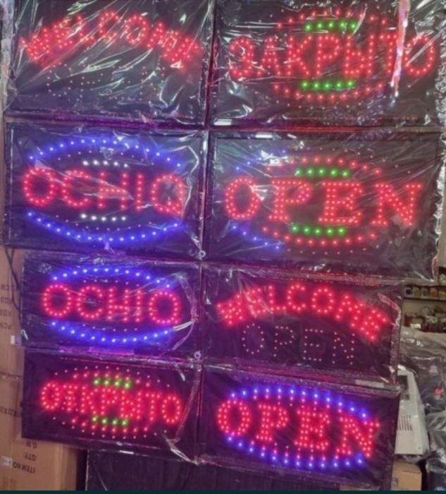 Tablo Begushiy Tablichka Open Reklama Neon Diod neoniviy diodiviy