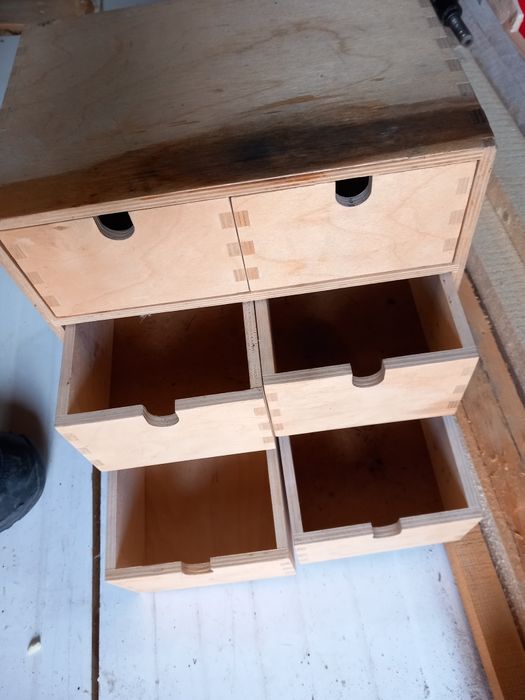 Cutie lemn cu sertare, depozitare