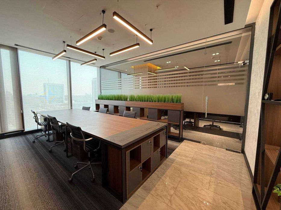 Аренда офиса в Nest One с мебелью | 10 этаж | угловое помещение