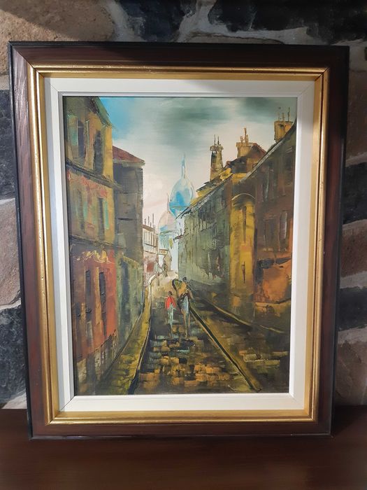 Красива Маслена Картина на Платно Живопис Дървена Рамка