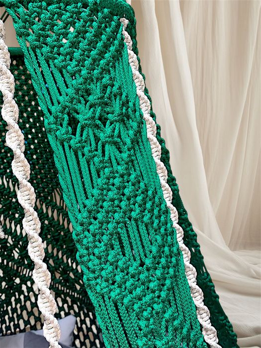 Кресло гамак макраме для интерьера комнаты, террасы, балкона, двора