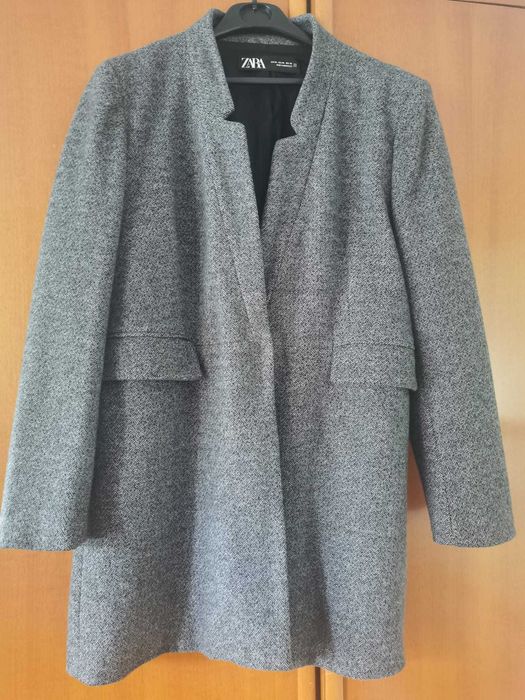 Vand sacou lung Zara, gri, marimea XL, prt 70 lei