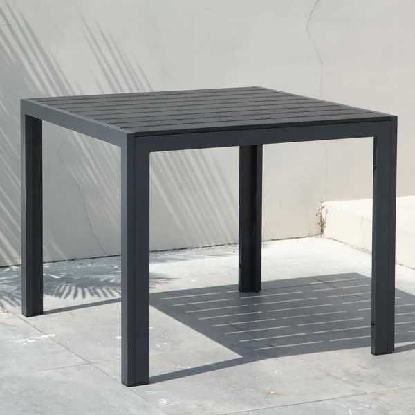 Masa exterior gradina/terasa 90 X 90 Negru LIVRARE GRATUITA