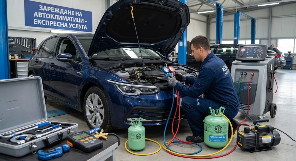 Зареждане с фреон, диагностика и сервиз на климатици