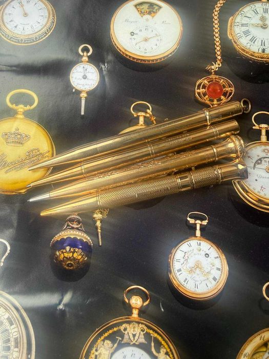 4 златни молива Англия 1930г 9к и 14к злато -  3611 eur! Договаряне!