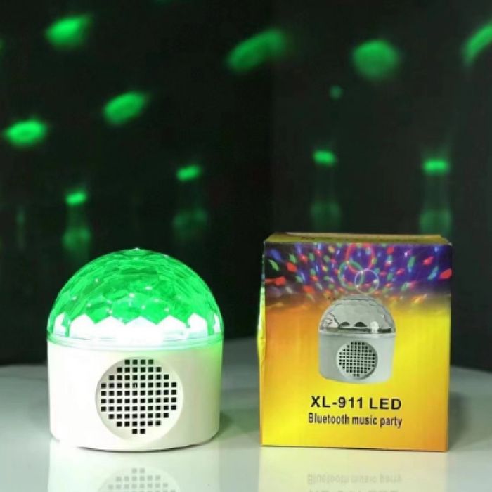 Преносима LED нощна Bluetooth диско лампа с колонка