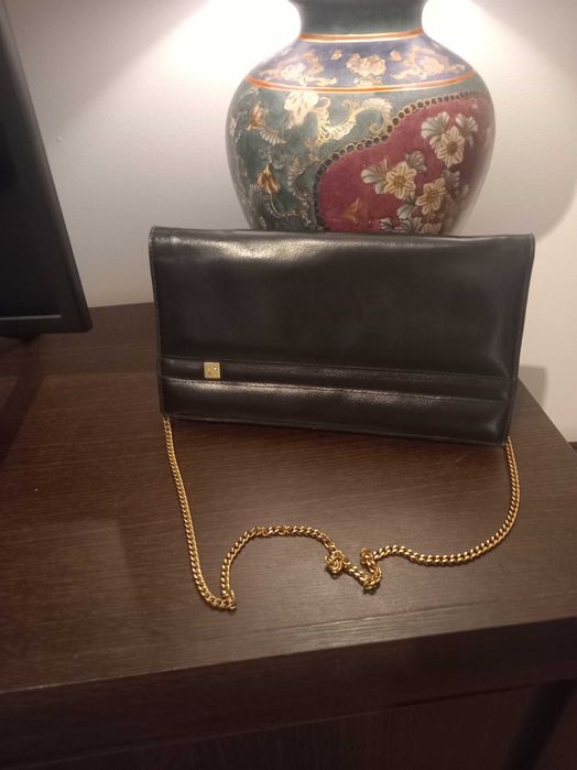 Poseta piele Pierre Cardin,  neagră