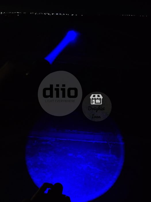 Lanterna frontala DUAL-LED alb-albastru LASER PM20 pescuit feeder noap