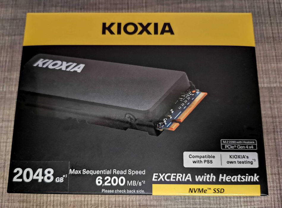 NVME SSD 2Tb Kioxia (Toshiba) EXCERIA with Heatsink PCIe 4.0 PS5