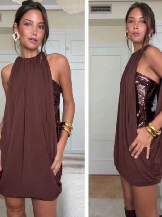 Дамска рокля Zara с пайети
