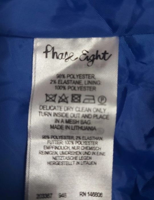 Rochie elegantă Phase Eight, albastru, model floral jacquard, mă