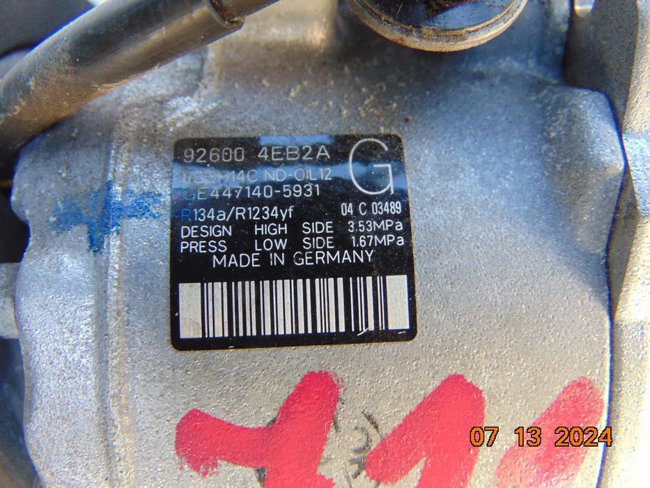 Compresor clima Nissan Qashqai j11 1.5 euro 6 k9ku8 Renault Kadjar 1.6 cod 926004eb2a