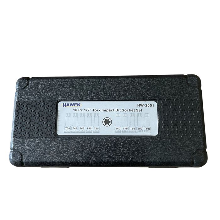 Комплект Ударни БИТОВЕ 1/2 – ТОРКС 10 ЧАСТИ HAWEK , HW-2051