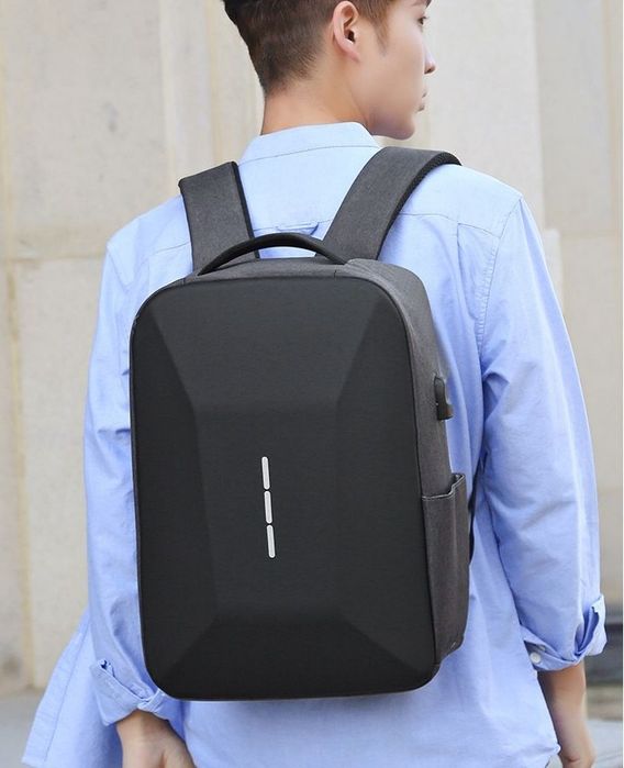 мужской рюкзак для ноутбука с твердым корпусом водонепроницаемый,