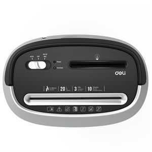 Уничтожитель бумаги Deli 9948 (Шредер) P-4, 5х38, 10лист, 20л