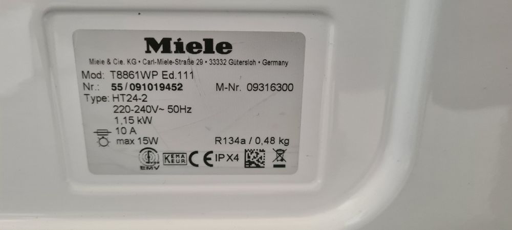 Сушилня с термопомпа Miele T8861WP EDITION 111 8кг А +++