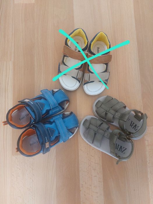 Детски сандали на Zara и Bobbi shoes, р-р 23 и 25. Като нови и нови.