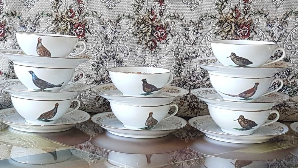 Старинен порцеланов сервиз за кафе- Франция