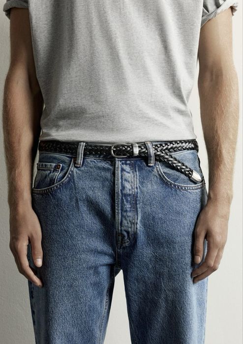 Кожаный плетеный ремень Zara