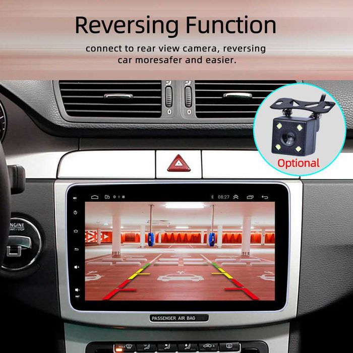 10” 1-DIN мултимедия с Android 14 с 64GB ROM, RAM 4GB