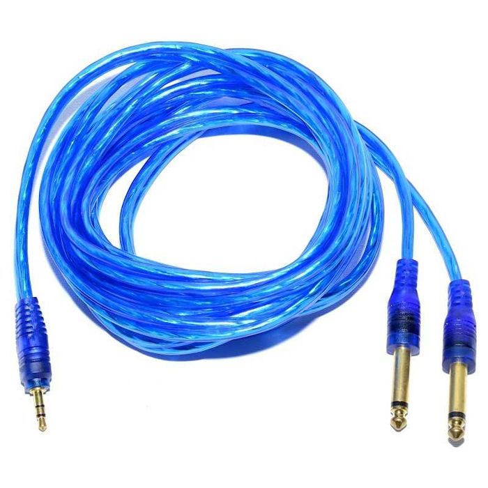 Cablu Jack 3.5mm Stereo Tata la 2 Jack 6.3mm Mono Tata