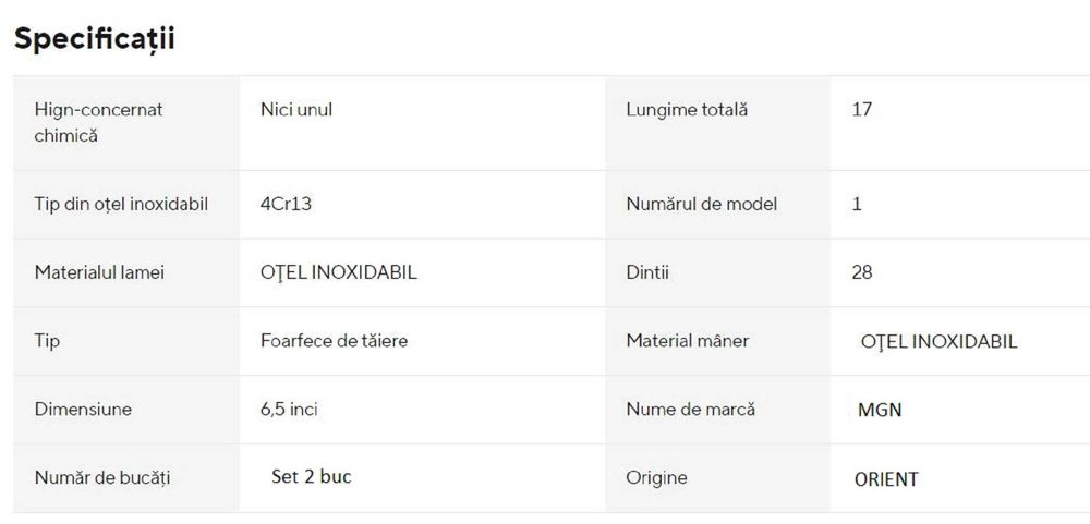Set foarfece profesionale pentru coafură/frizerie - Transport gratuit