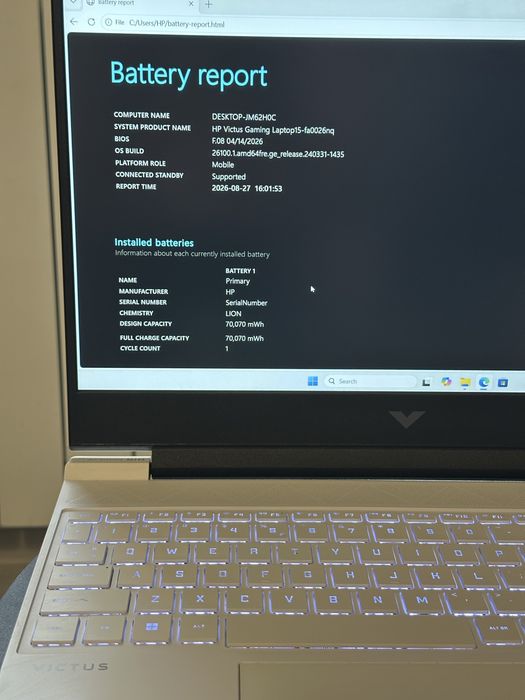 Laptop Gaming HP Victus 15 | Intel i7-13620H | 16GB RAM  DDR5 | RTX 5060 | SSD 512GB | NOU 1 ciclu incarcare !