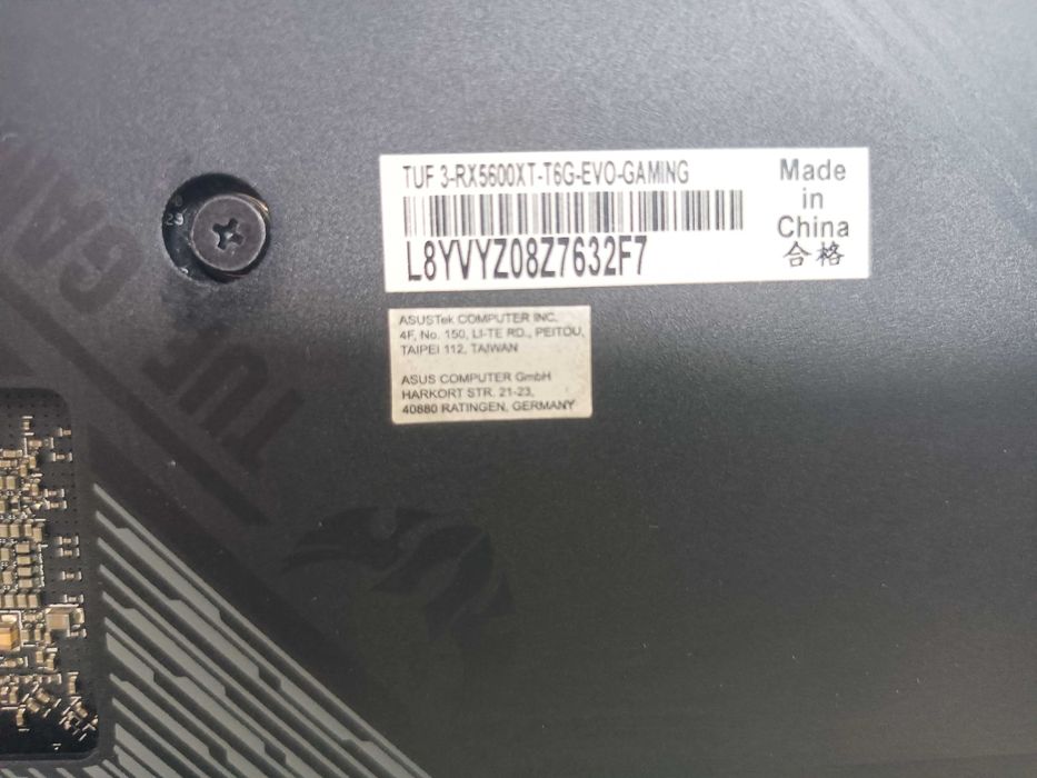 ASUS RX 5600 XT TUF EVO като нови!