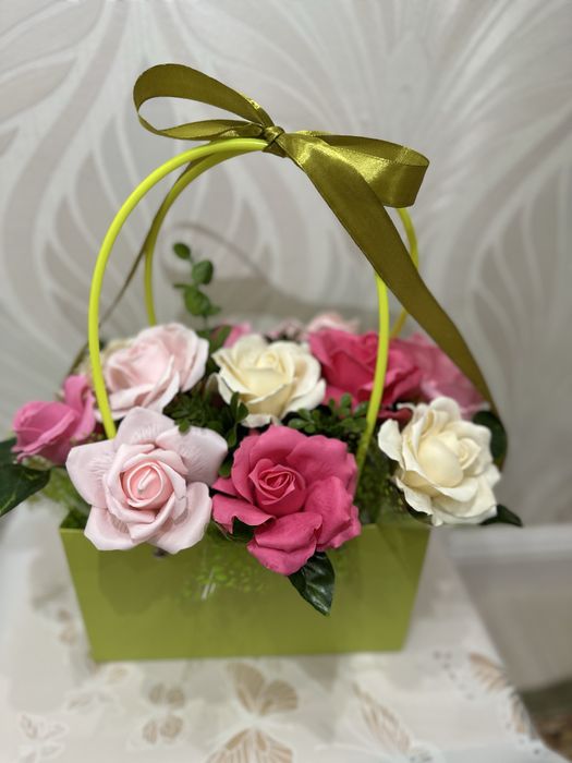 Цветы из мыла в подарок