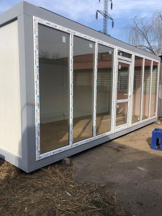 Container birou containere vitrina santier paza