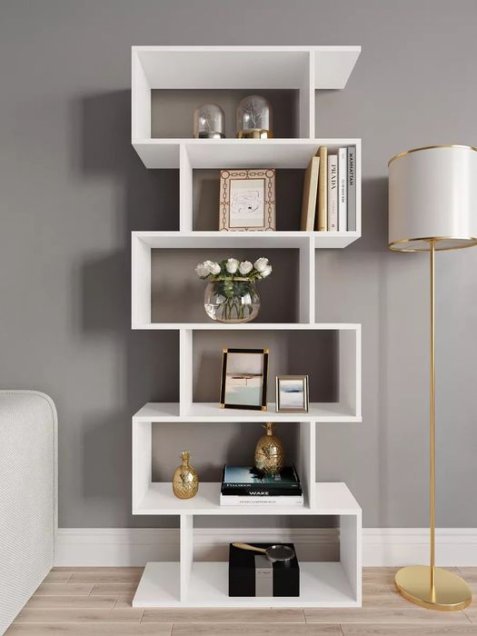 Стеллаж для книг Warehouse ЛДСП декоративный и современный, Полка, угл