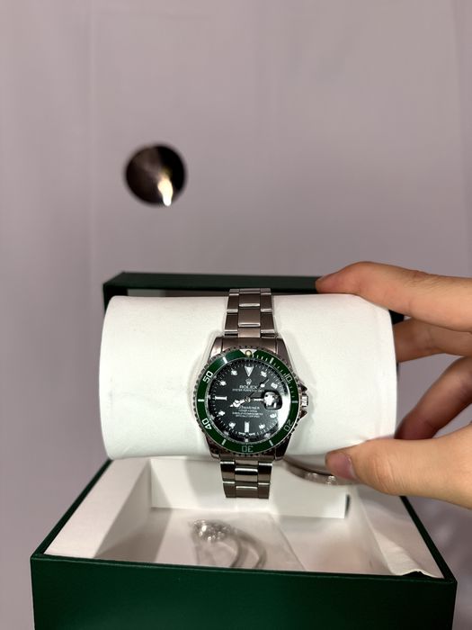 Ceas Rolex Argintiu Verde Premium // Oyster Perpetual Date Submariner