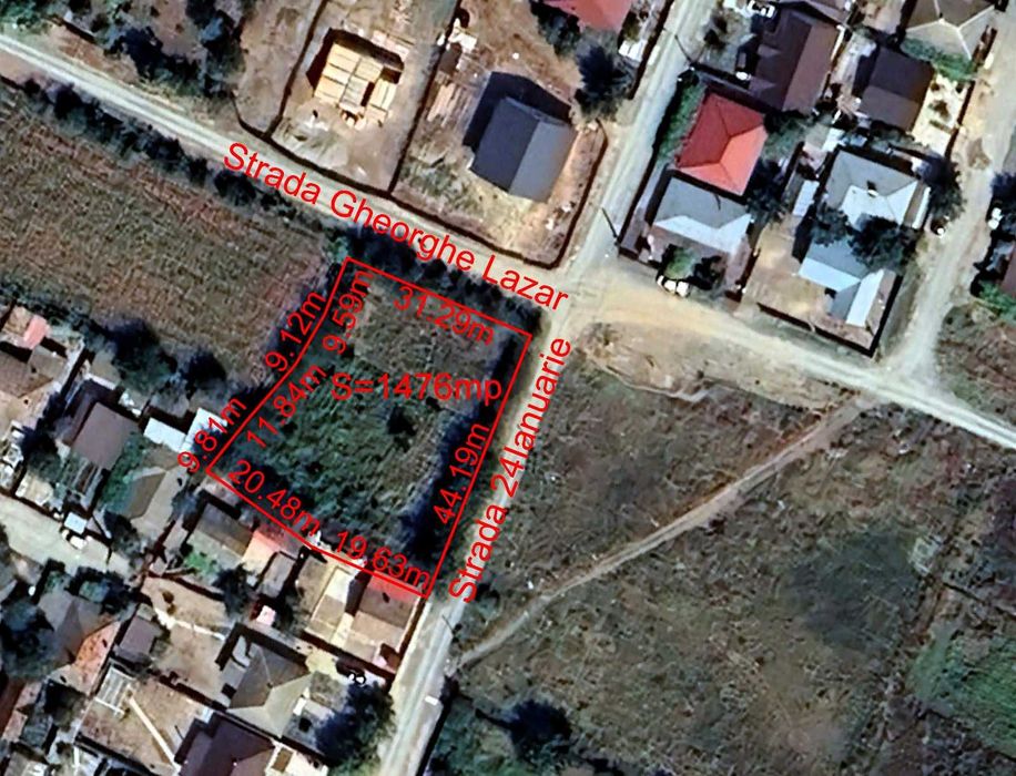 Teren intravilan FETESTI-GARA (cartier Colonisti) - 1476 mp